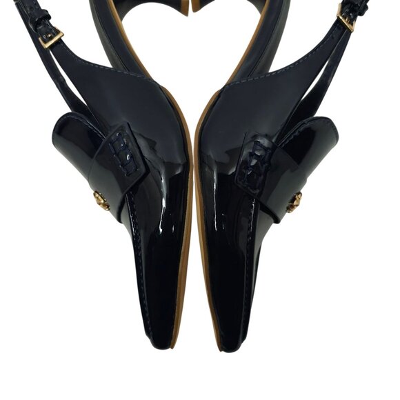 ZBY Coutgo Pointed Toe Slingback Kitten Heel Pumps Women 6 Slip On Ankle Buckle - Picture 13 of 16